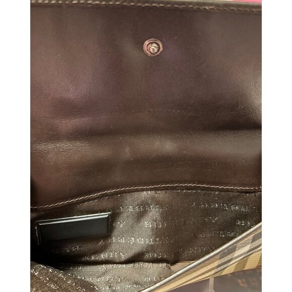 Burberry Canvas Leather Nova Check Bifold Continental Long Wallet Luxury Lux - Picture 7 of 7